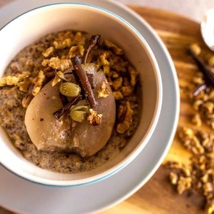 BARLEYmax™ Poached Pear Porridge