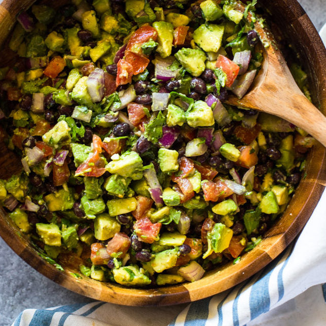 Black Bean Salad with Grilled Corn and Avocado