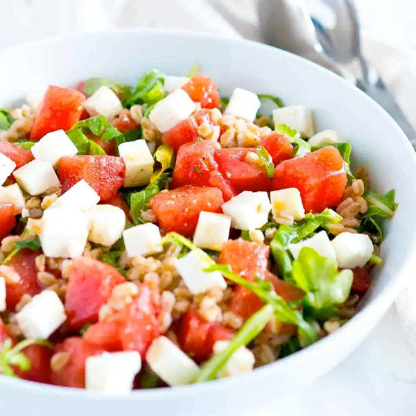 Wheat Berry Watermelon and Arugula Salad